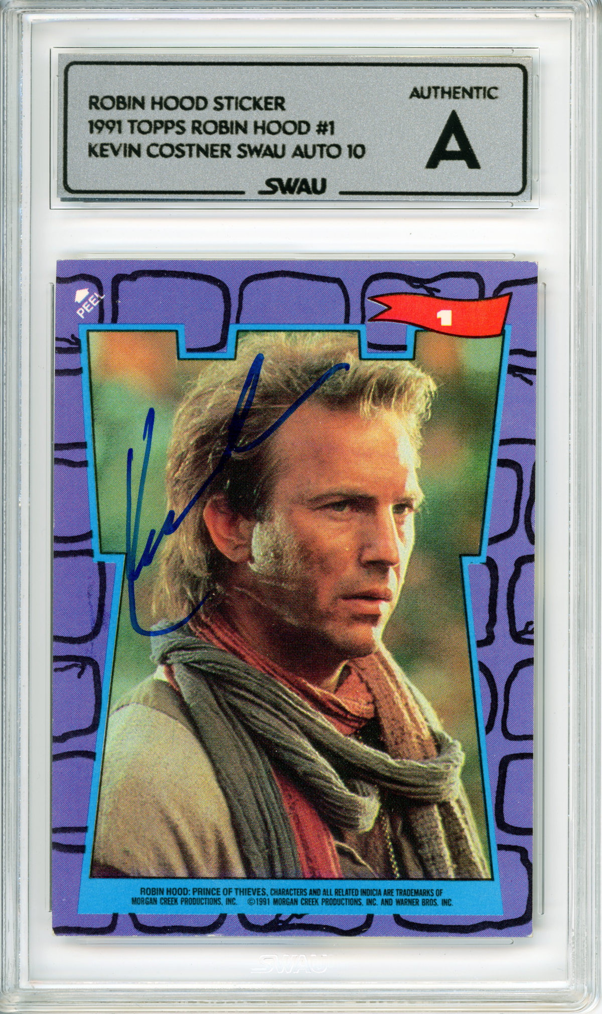 Kevin Costner Signed Trading Card - SWAU Authenticated & Encapsulated - SWAU